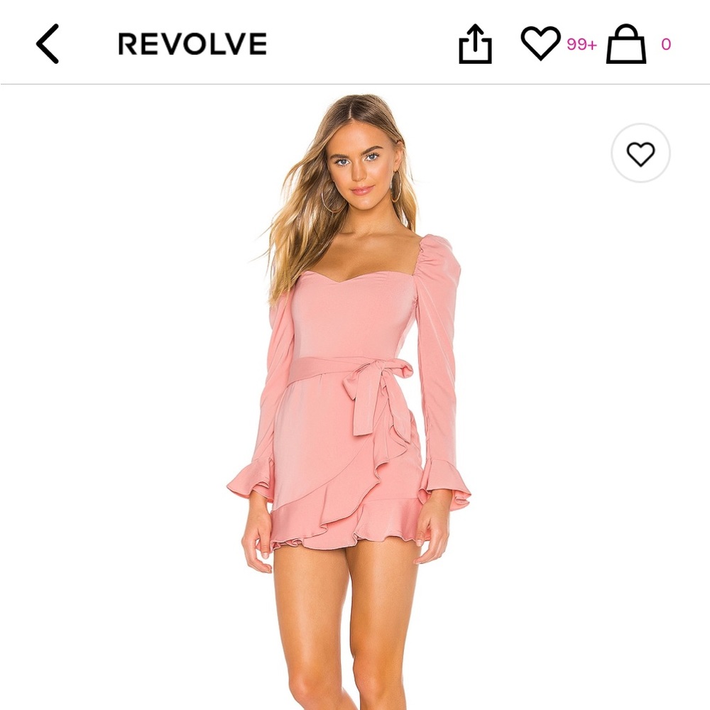 Revolve Khloe Ruffle Sleeve Mini Dress